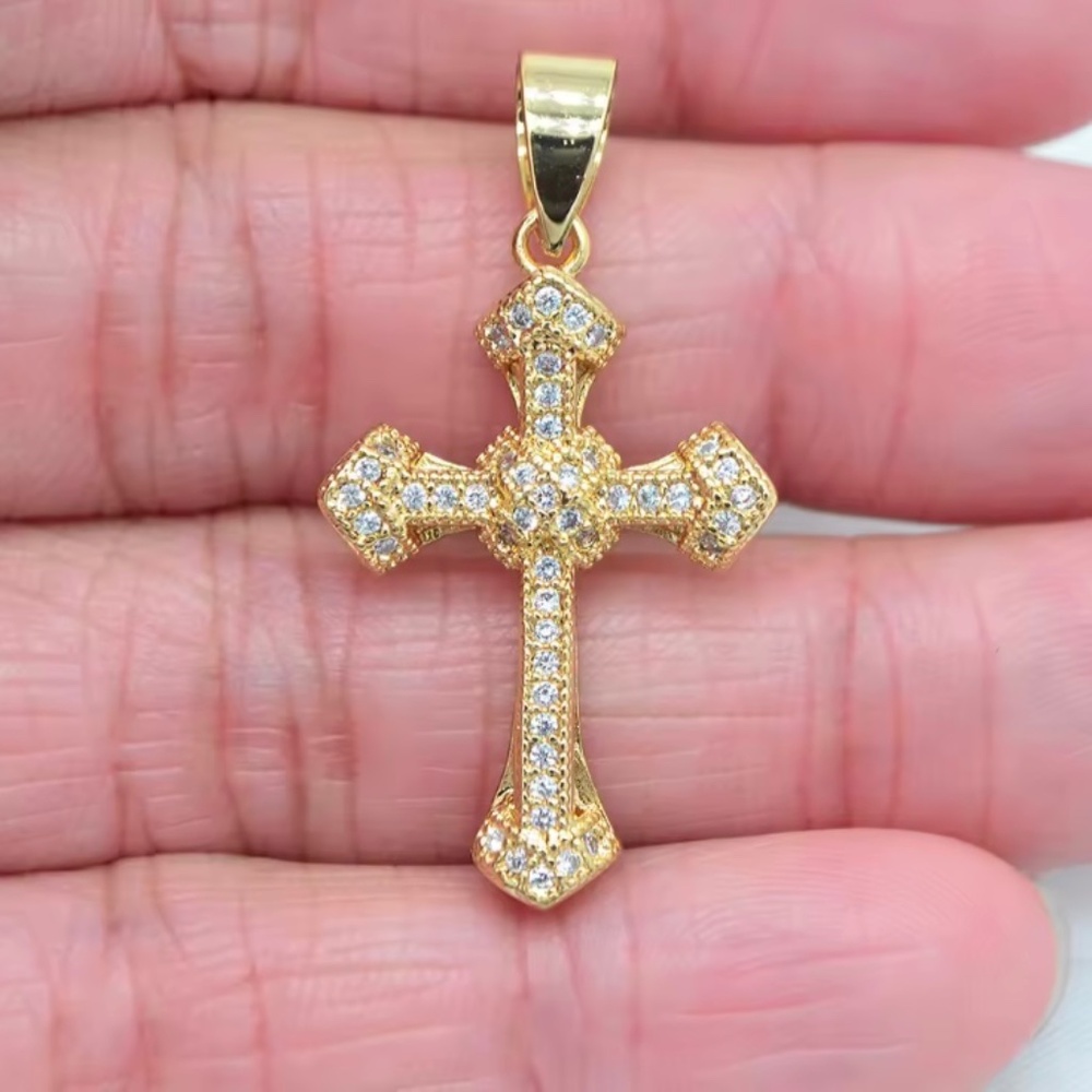 Gold plated cross pendant